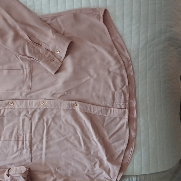 Calvin Klein Jean's Woman button down.  Blush mauve color Size M - Picture 7 of 15